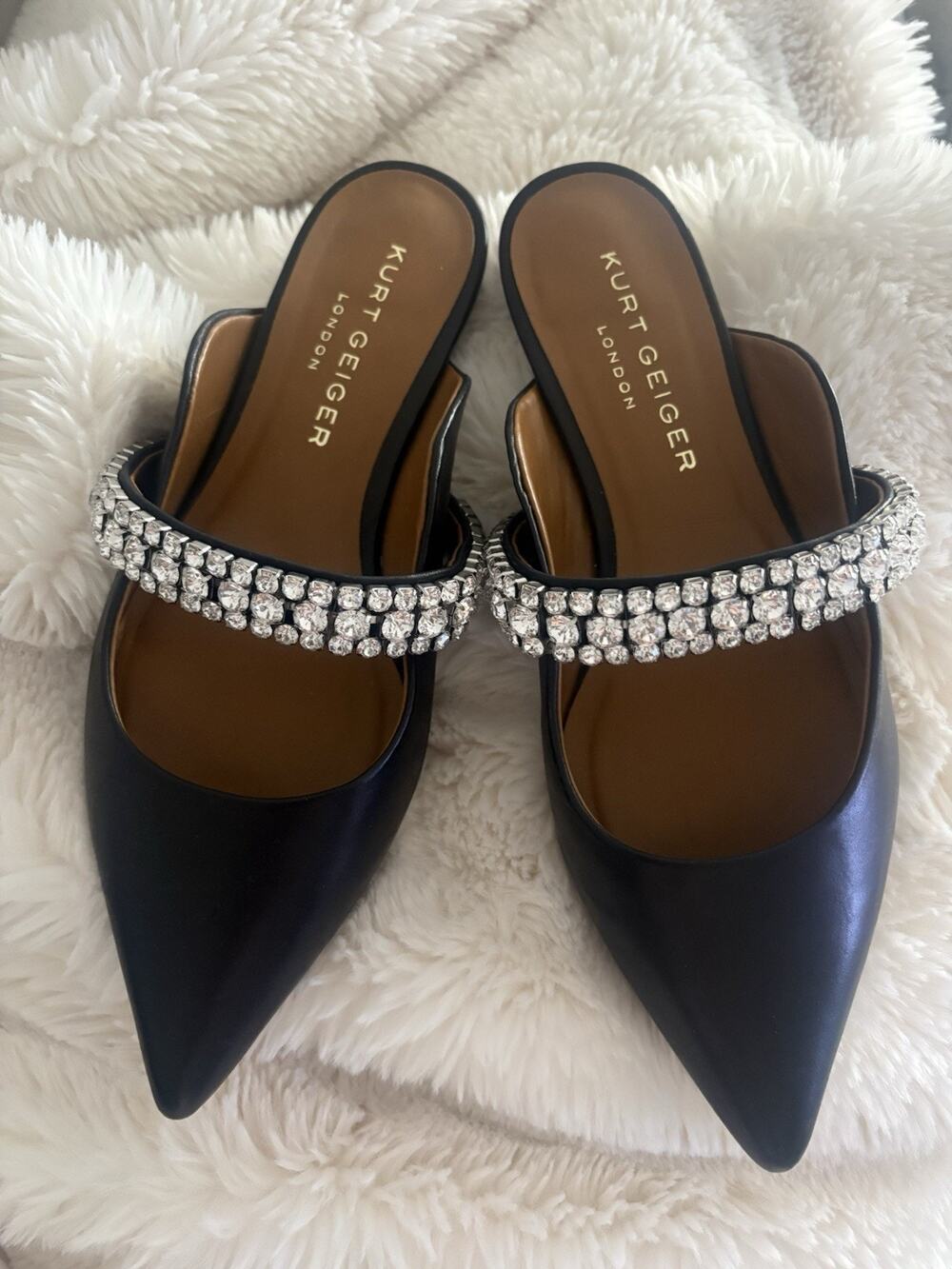 New Kurt Geiger London Mules Pointed Toe 38.5 8US